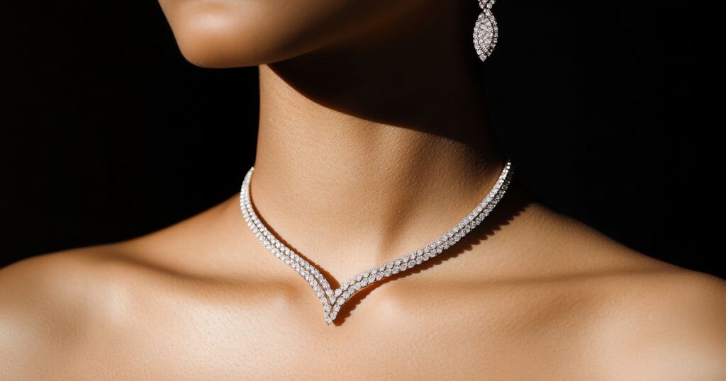 Combinar Colares de Prata com Decotes